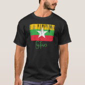 Flagge Birmas Myanmar T-Shirt (Vorderseite)
