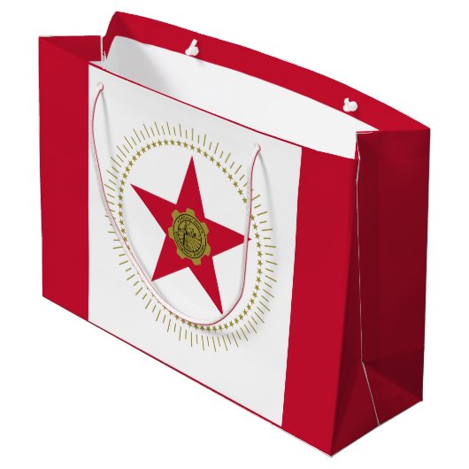Flagge Birminghams, Alabama Große Geschenktasche Große Geschenktüte (Rückseite Schrägansicht)