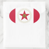 Flagge Birminghams, Alabama Oval Sticker (Tasche)