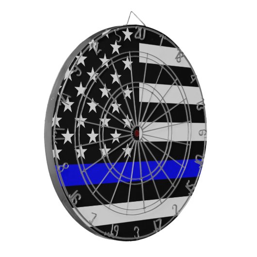 Flagge Blue Lines US Dartscheibe (Vorderseite Links)