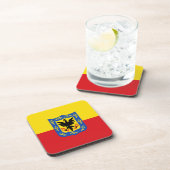 Flagge Bogotas, Kolumbien Getränkeuntersetzer (Rechte Seite)