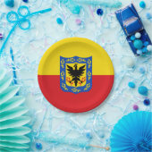 Flagge Bogotas, Kolumbien Pappteller (Party)