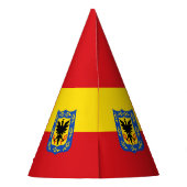 Flagge Bogotas, Kolumbien Partyhütchen (Rückseite)