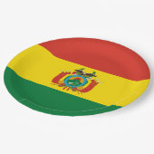 Flagge: Bolivien Pappteller (Schrägansicht)