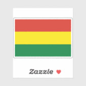 Flagge Boliviens Aufkleber (Blatt)