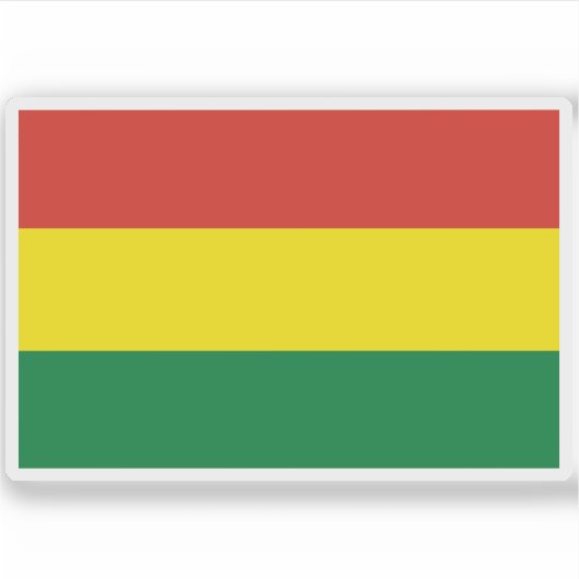 Flagge Boliviens Aufkleber (Vorderseite)