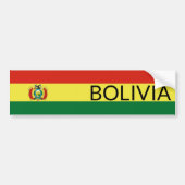 Flagge Boliviens Autoaufkleber (Vorne)