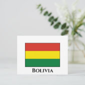 Flagge Boliviens (Bolivien) Postkarte (Stehend Vorderseite)
