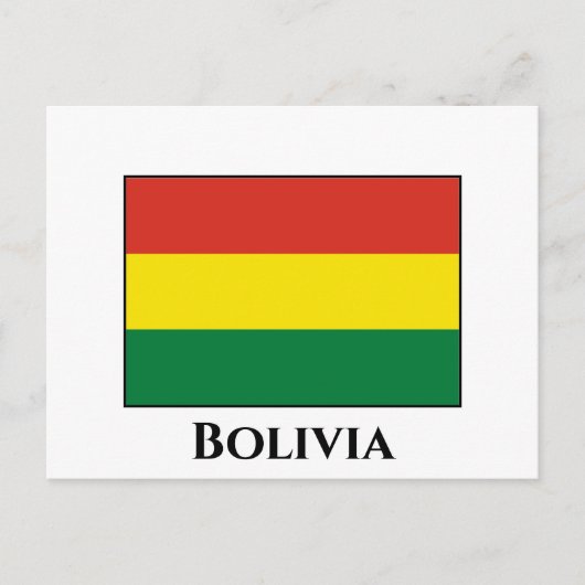 Flagge Boliviens (Bolivien) Postkarte (Vorderseite)