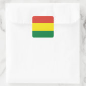 Flagge Boliviens (Bolivien) Quadratischer Aufkleber (Tasche)