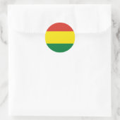 Flagge Boliviens (Bolivien) Runder Aufkleber (Tasche)