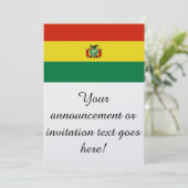Flagge Boliviens Einladung (Stehend Vorderseite)
