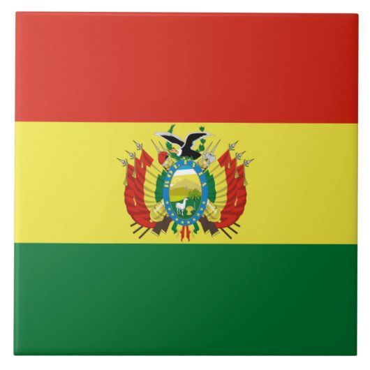 Flagge Boliviens Fliese (Vorderseite)