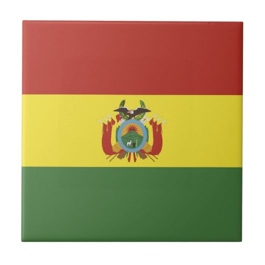 Flagge Boliviens Fliese (Vorderseite)