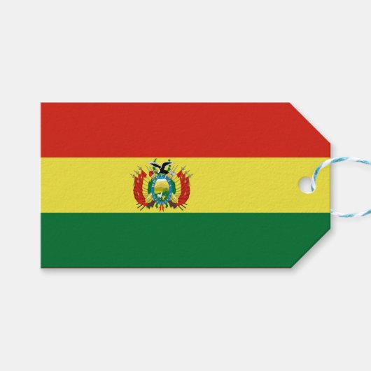 Flagge Boliviens Geschenkanhänger (Vorderseite (Horizontal))
