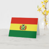 Flagge Boliviens Karte (Gelbe Blume)