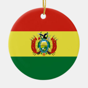 Flagge Boliviens Keramik Ornament