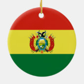 Flagge Boliviens Keramik Ornament (Hinten)