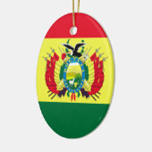 Flagge Boliviens Keramik Ornament (Links)