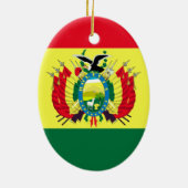 Flagge Boliviens Keramik Ornament (Hinten)