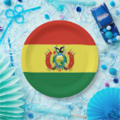 Flagge Boliviens Pappteller (Party)