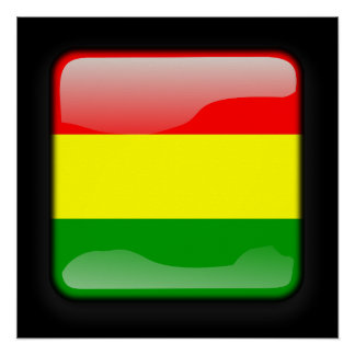 Flagge Boliviens Poster