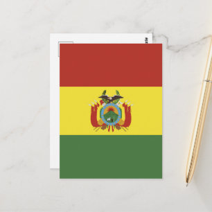 Flagge Boliviens Postkarte