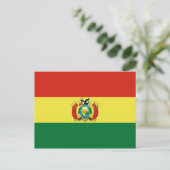Flagge Boliviens Postkarte (Stehend Vorderseite)
