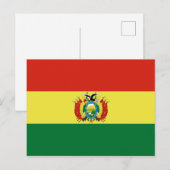 Flagge Boliviens Postkarte (Vorne/Hinten)