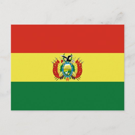 Flagge Boliviens Postkarte (Vorderseite)
