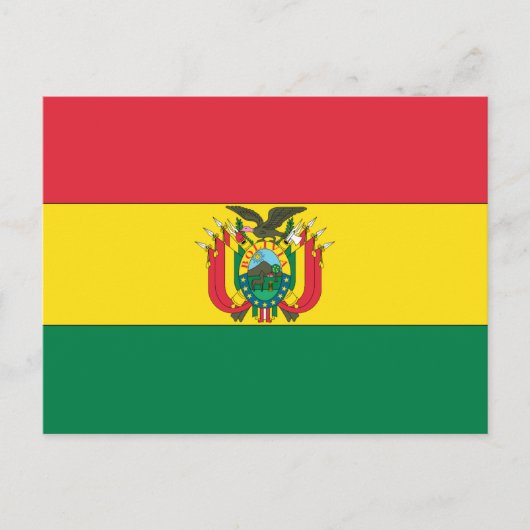Flagge Boliviens Postkarte (Vorderseite)