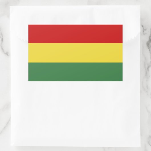 Flagge Boliviens Rechteckiger Aufkleber (Tasche)