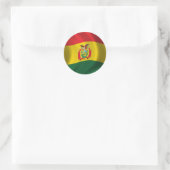 Flagge Boliviens Runder Aufkleber (Tasche)