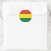 Flagge Boliviens Runder Aufkleber (Tasche)