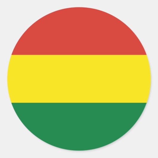 Flagge Boliviens Runder Aufkleber (Vorderseite)