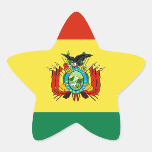 Flagge Boliviens Stern-Aufkleber