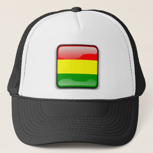 Flagge Boliviens Truckerkappe (Vorderseite)