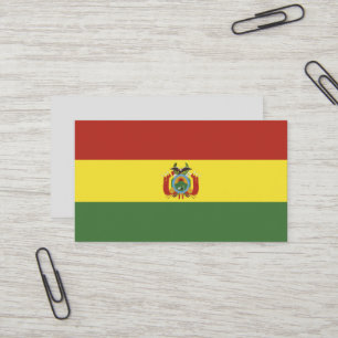 Flagge Boliviens Visitenkarte