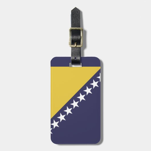 Flagge Bosnien-Herzgovina Gepäckanhänger (Vorderseite vertikal)