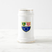 Flagge Bosnien und Herzegowina Bierglas (Mittel)