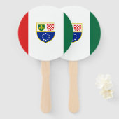 Flagge Bosnien und Herzegowina Fächer (Vorne und Hinten)