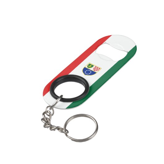 Flagge Bosnien und Herzegowina Mini Flaschenöffner (Rückseite Schrägansicht)