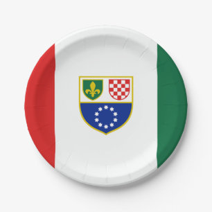 Flagge Bosnien und Herzegowina Pappteller