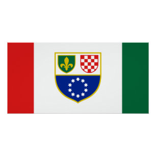 Flagge Bosnien und Herzegowina Poster
