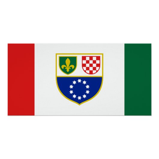 Flagge Bosnien und Herzegowina Poster (Vorderseite)