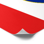 Flagge Bosnien und Herzegowina Poster (Ecke)