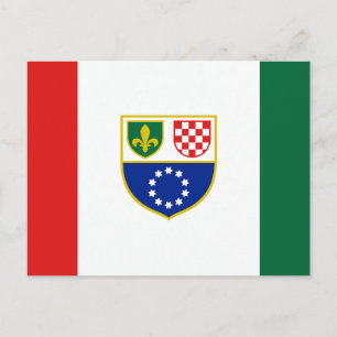 Flagge Bosnien und Herzegowina Postkarte