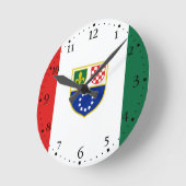 Flagge Bosnien und Herzegowina Runde Wanduhr (Winkel)