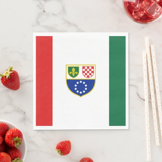 Flagge Bosnien und Herzegowina Serviette (Beispiel)