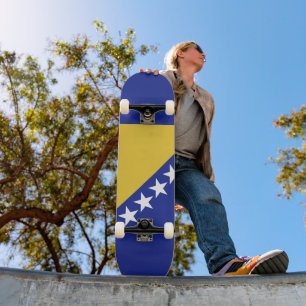 Flagge Bosnien und Herzegowina Skateboard